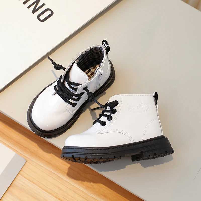 Boots Fashionable childrens Chelsea boots girls British style childrens shoes ankle PU leather boots autumn waterproof boys shoes H241018