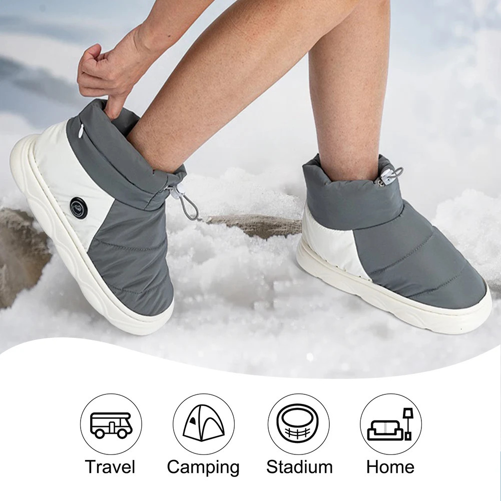 Neutral winter boots with 3-layer heating womens electric boots rechargeable winter warm snow boots241018