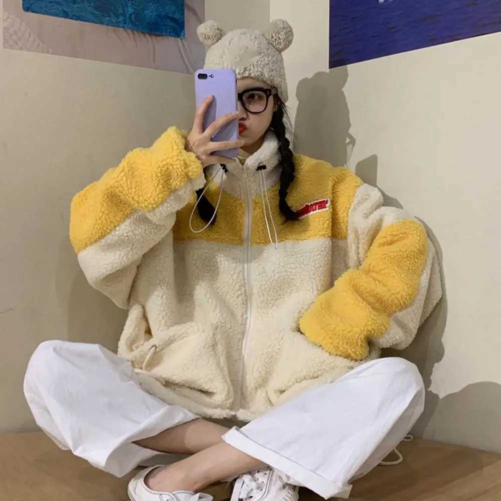 Winter Clothes Women Jackets for Women Lambwool Coat Korean Fashion New In Loose OverSize Thick Parkas Long Sleeve Top CoatsX241018