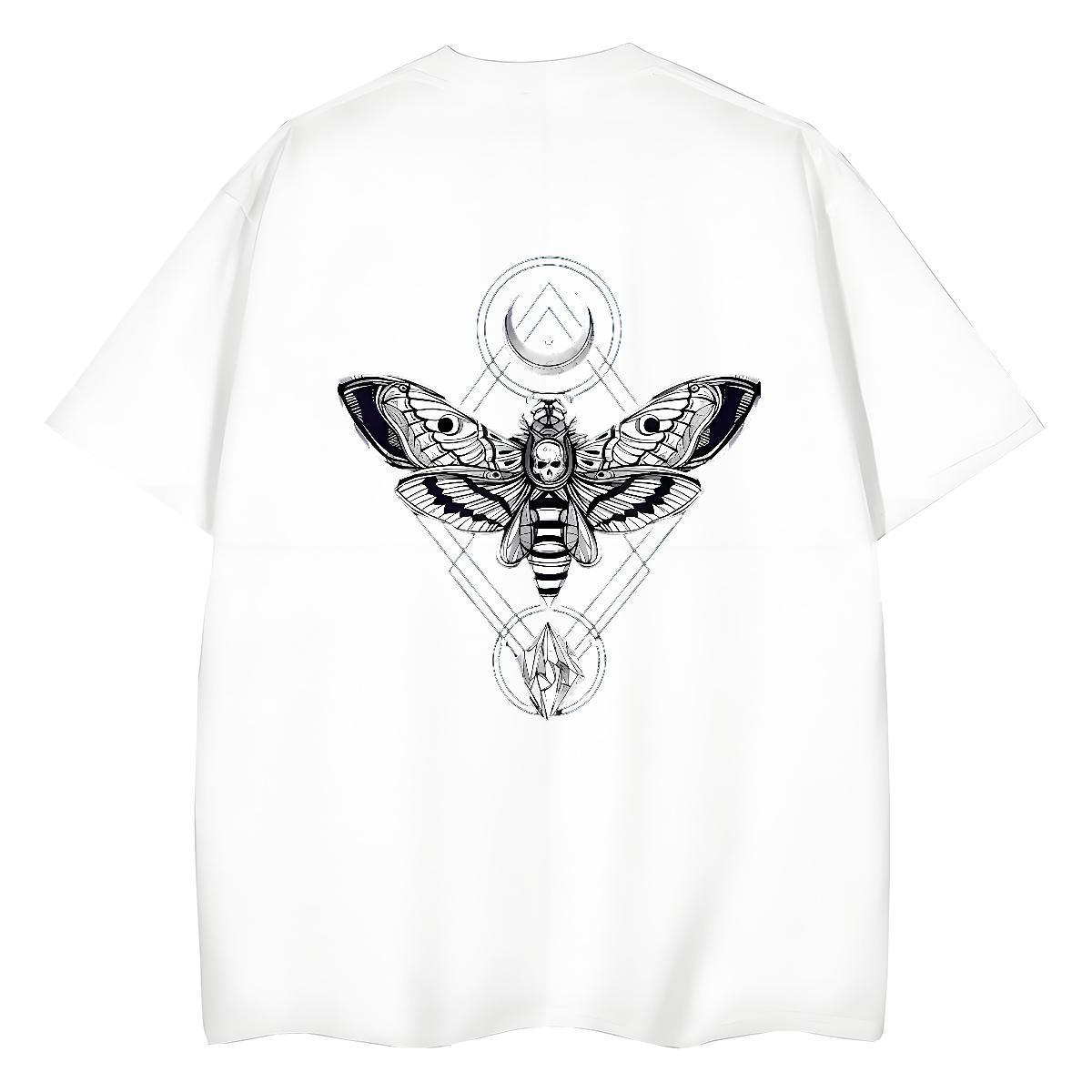 Casual New Womens T Shirts 230g 100% Cotton Short sleeve Soft Sports Street Wear skull Women Tees Female Anime Clothes