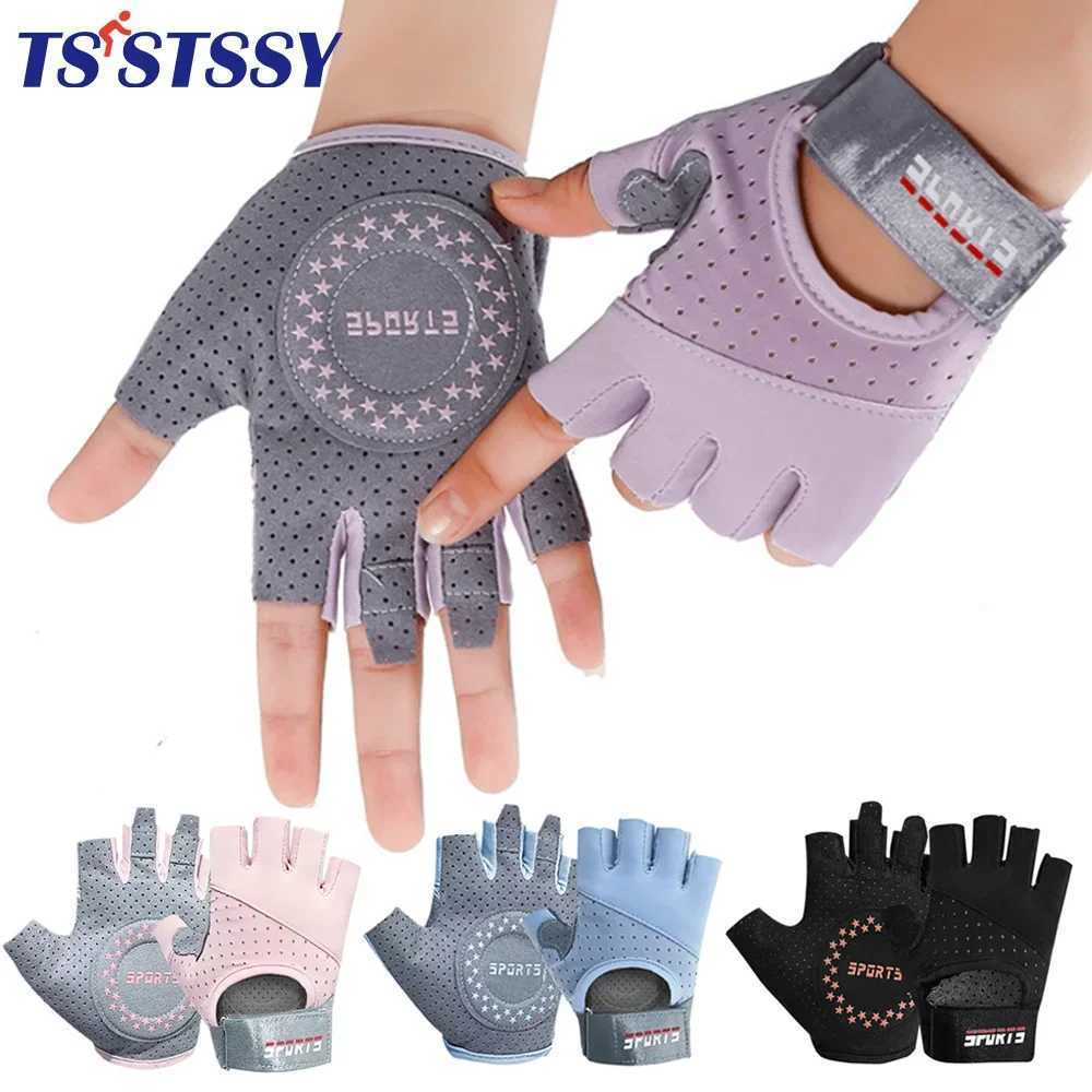1 pair of weightlifting gloves half finger fitness anti slip breathable dumbbell training sports gloves wrist protectionW241018