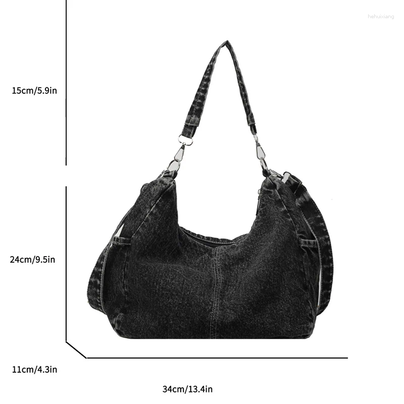 Bags Women: Stylish Zippered Denim Crossbody Shoulder Bag hot - Minimalist Casual Evening Bag, Lightweight for Daily Use