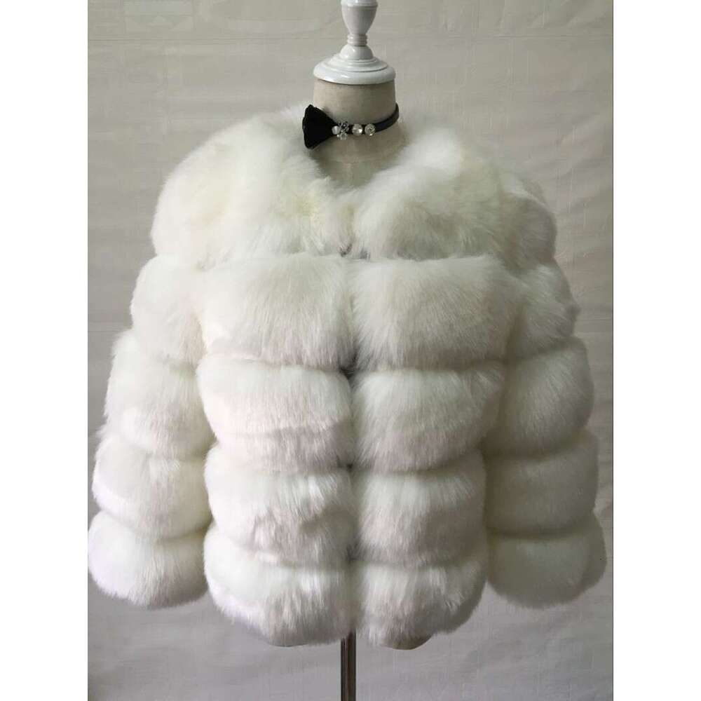 Fur fox imitation Womens short long sleeved artificial fur coat
