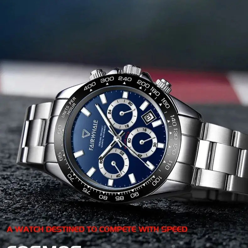 Relogios Masculino Rose Gold 316 Stainless Steel Business Mens Watch Timing Quartz Waterproof 241009