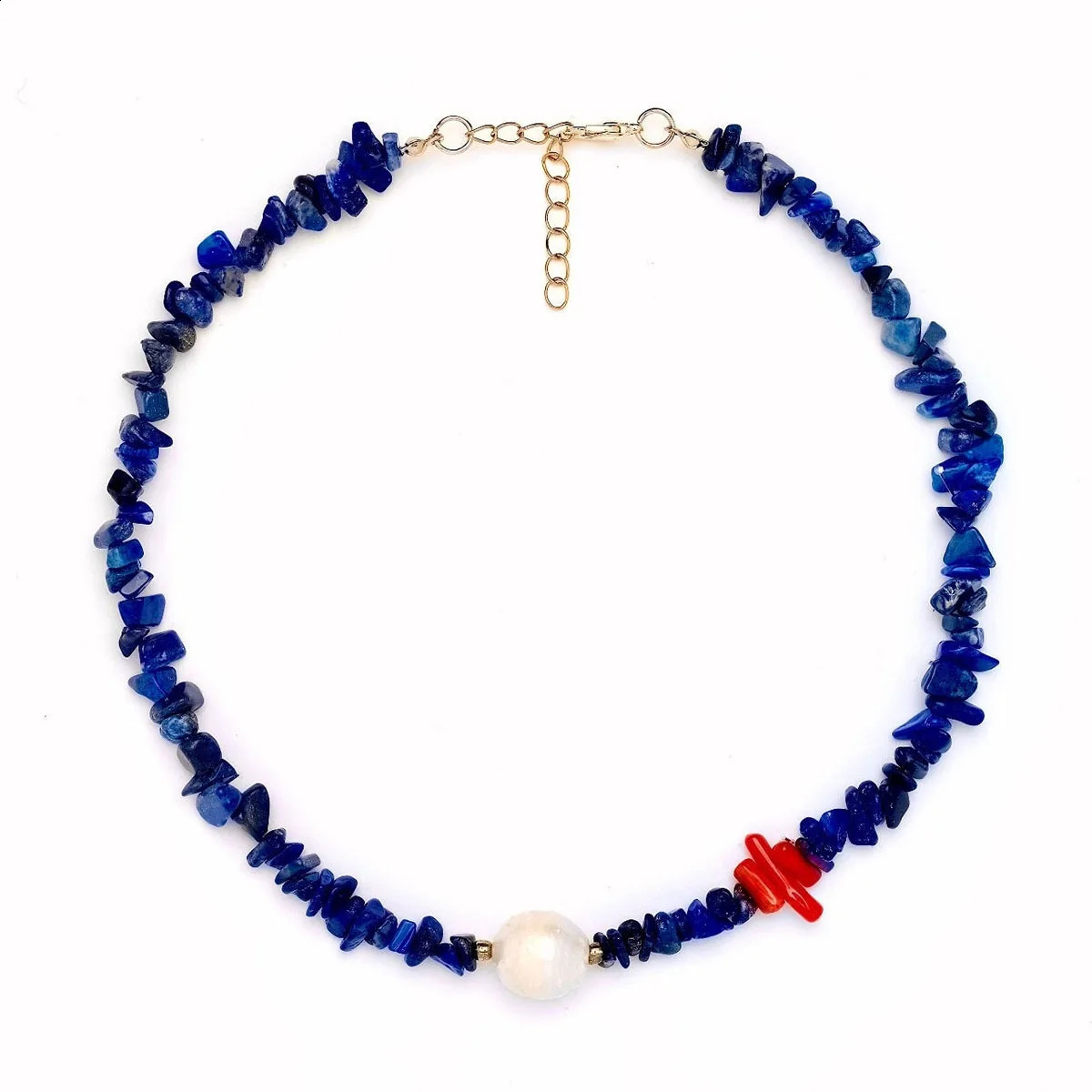 high-end n irregular natural stone mosaic natural pearl necklace simple temperature 241018