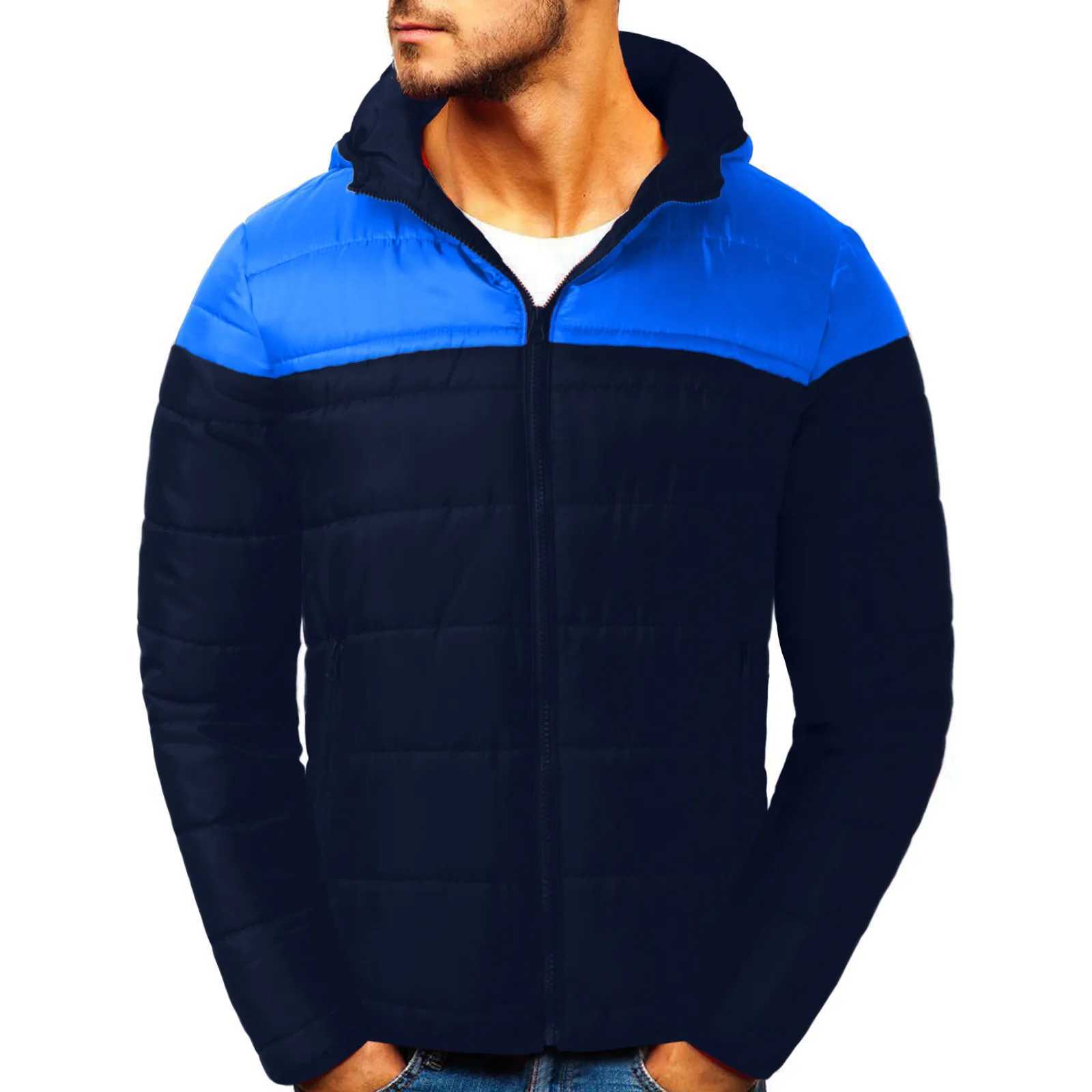 Men Autumn And Winter Casual Splicing Zipper Top Outdoor Coat Down Jackets Plus Size Short Sport Outdoor Wear 2023 Male Cotton LX241018