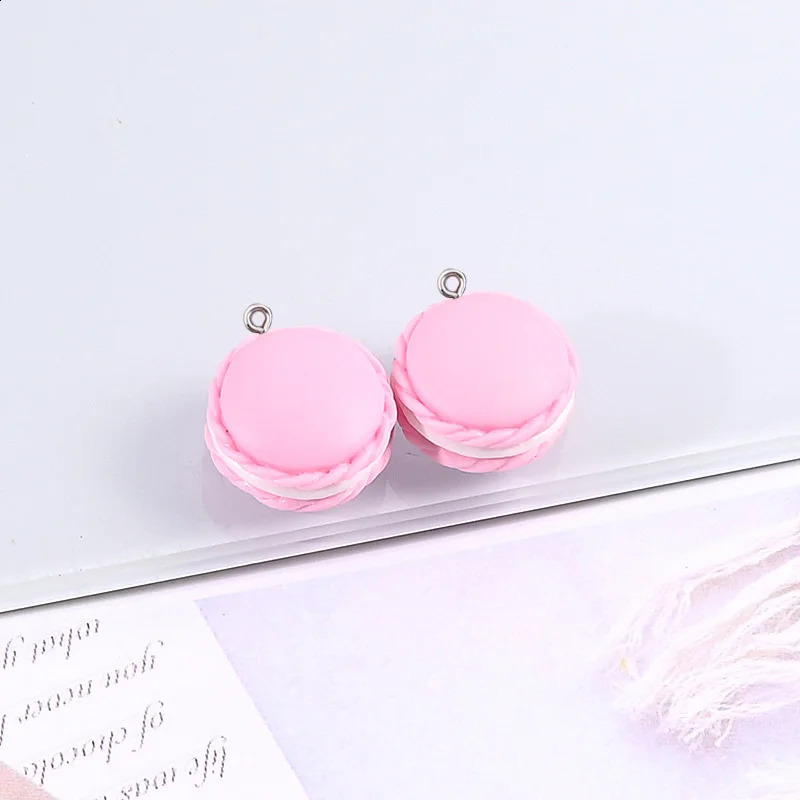10pcslot Cute Macaron Cartoon Cookie Pendant Resin Food Charms for DIY Jewelry Making Accessories Handmade Earring Necklace 241010