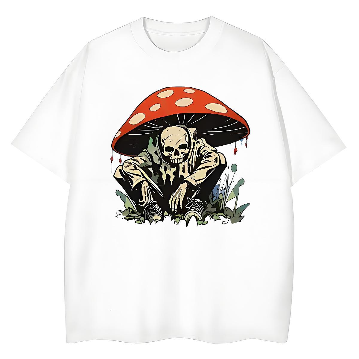 DIY Woman T Shirts 230g Cotton Breathable Sports Casual skull Woman Tshirt High quality Anime Tops Tees