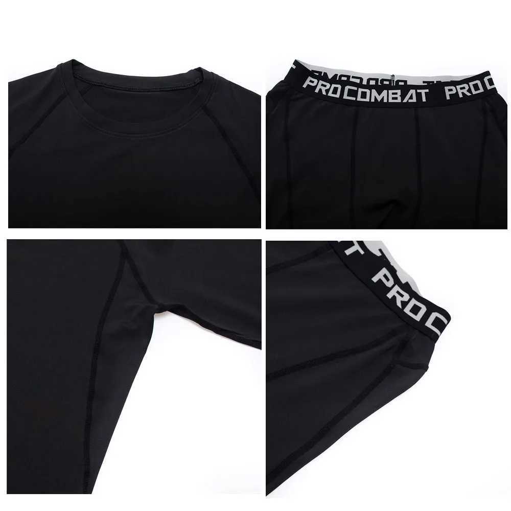 Men's Thermal Underwear New Mens Thermal Underwear Sets Compression Sport Suit Sweat Quick Drying Thermo Underwear Men Clothing Long Johns Sets Y