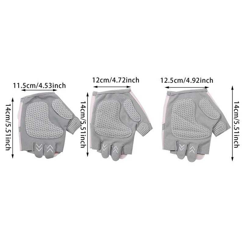 Bicycle gloves Womens half finger gym gloves Bicycle gloves gel breathable anti-skid outdoor sports fitness glovesW241018