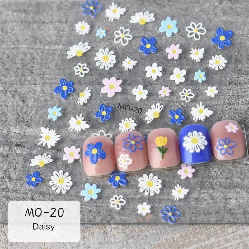 1~20PCS Nail Stickers Flowers Durable Fit Small Volume Small Fashionable And Beautiful Beauty And Health Sticker Love 241017