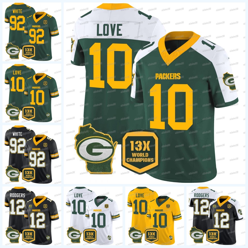 10 Love 87 Doubs 4 Favre Packeres Baseball Jersey 92 White 85 Kraft 12 Rodgers 11 Reed 28 Dillon 7 Walker 9 Watson Custom Any Name Any Number