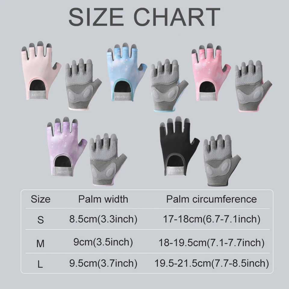 Fitn gloves for women non slip breathable shock-absorbing half finger sports bike yoga dumbbell weightlifting gloves unisex versionW241018