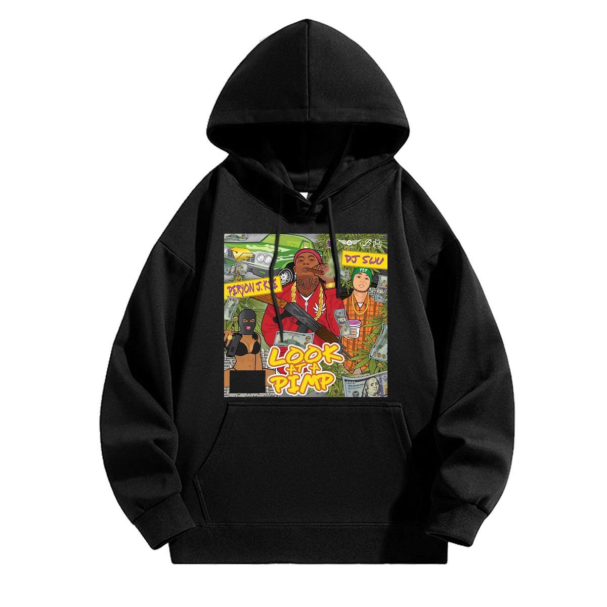 DIY Hooded Sweatshirt Designer Men Clothes Hoodie Custom Anime Top Hoody Street Hooded Collar Breathable 350g Cotton
