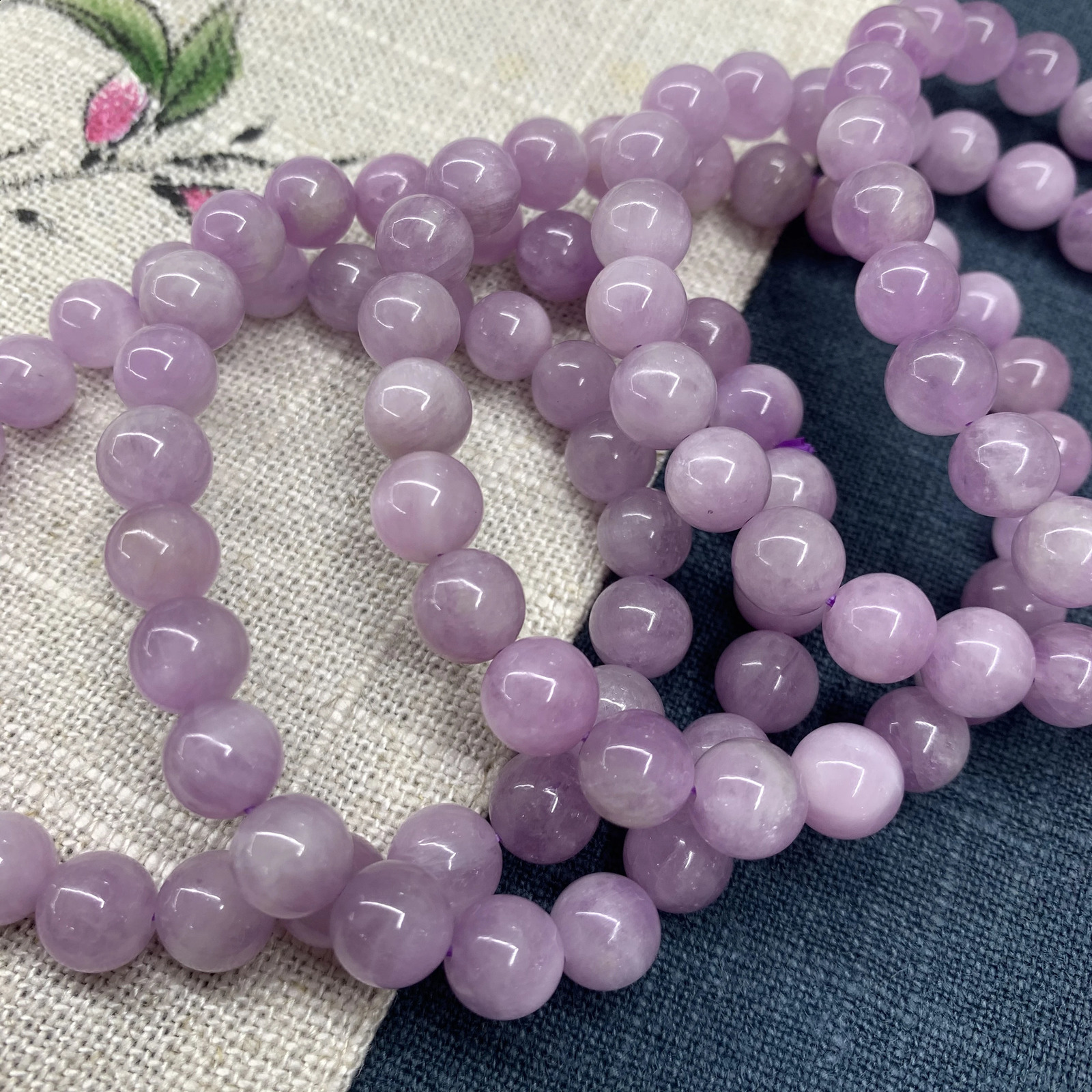 Natural purple Spodumene/Kunzite stone bead natural gemstone bead bracelet 8mm DIY loose bead for jewelry wholesale 241018