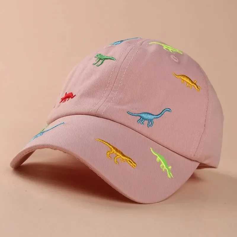 Summer Kids Baseball Cap Outdoor Adjustable Infant Boy Girls Sun Hats Dinosaur Embroidery Baby Cap LX241018