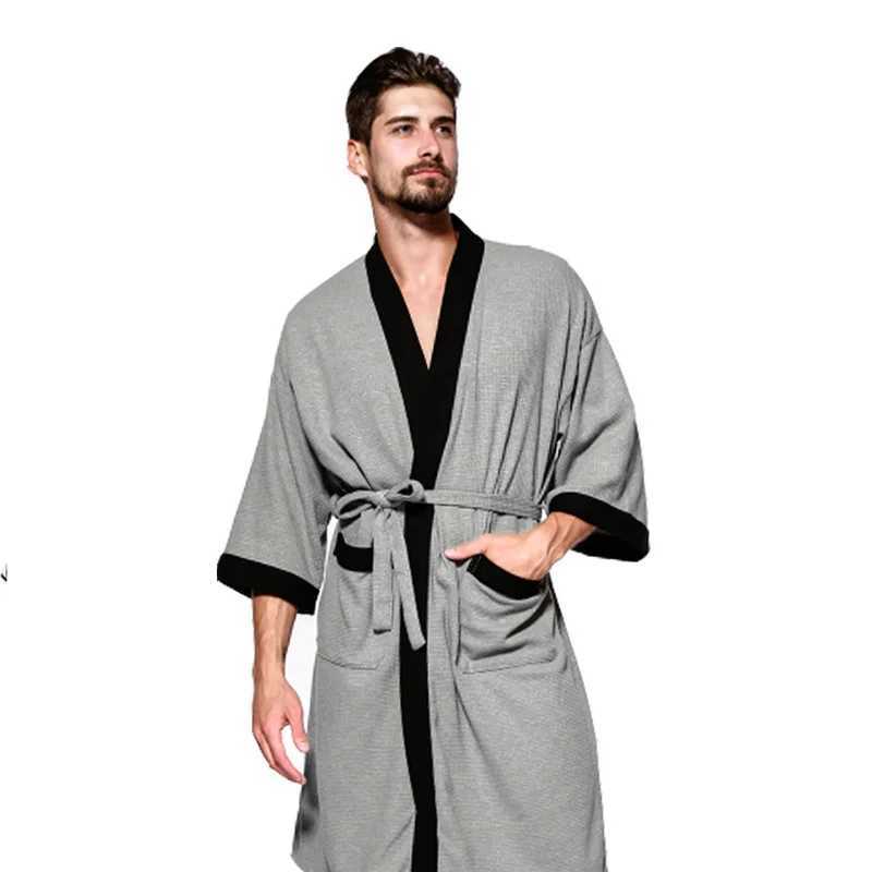 Plus Size Summer Spring Men Bathrobe 8XL Bust 140cm 7XL 6XL Sleepwear Pajama Large SizeXJ241018