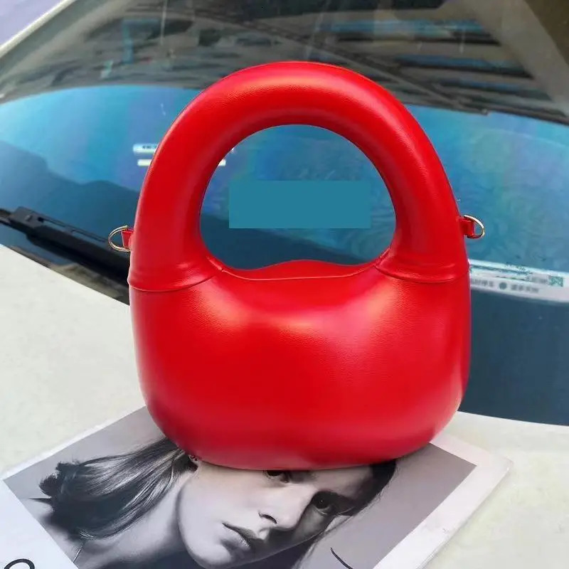 Womens Red Wallet Evening Bag Fashion Moon shaped Bag Fashion Bag Fashion Bag Daily Office Fully Matching Bag Use Unique Handbag 2024 241018
