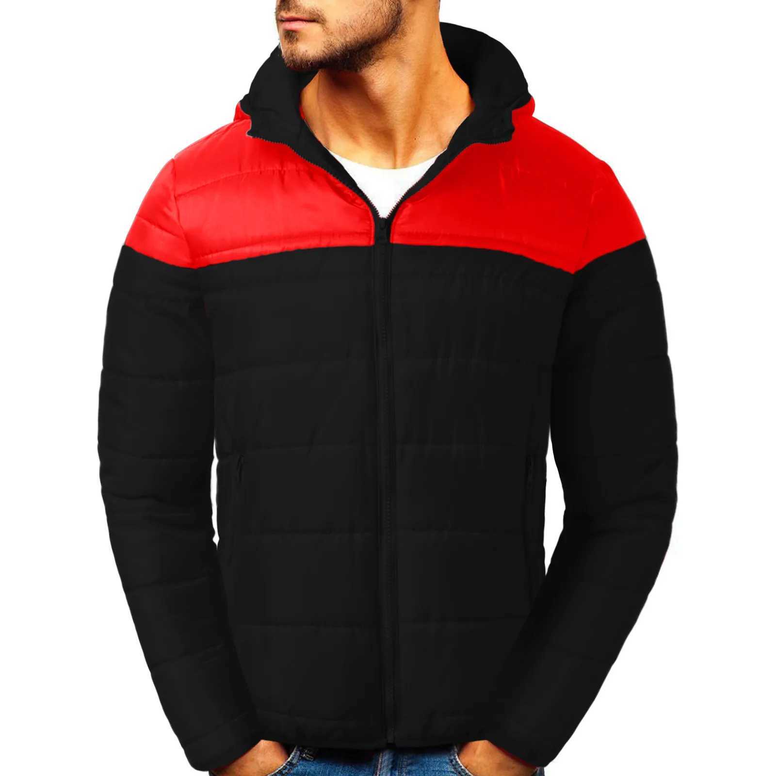 Men Autumn And Winter Casual Splicing Zipper Top Outdoor Coat Down Jackets Plus Size Short Sport Outdoor Wear 2023 Male Cotton LX241018