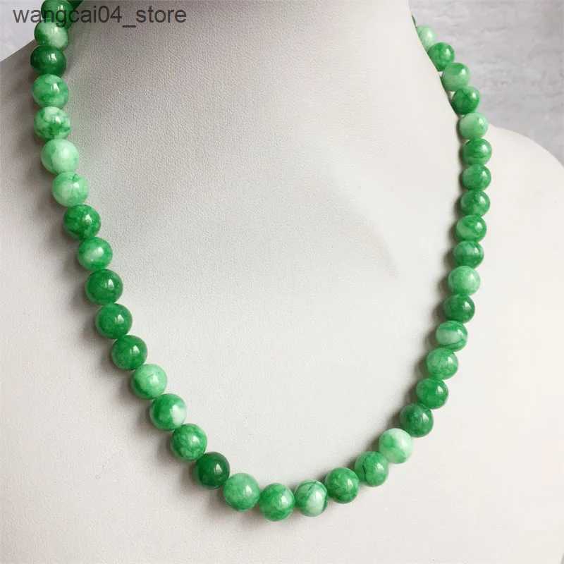 Chokers Reiki 8MM Necklace Smooth Natural Stone Jewelry Beads Necklace High Power Transfer Luck diabetes Relief Lucky Gift L240910