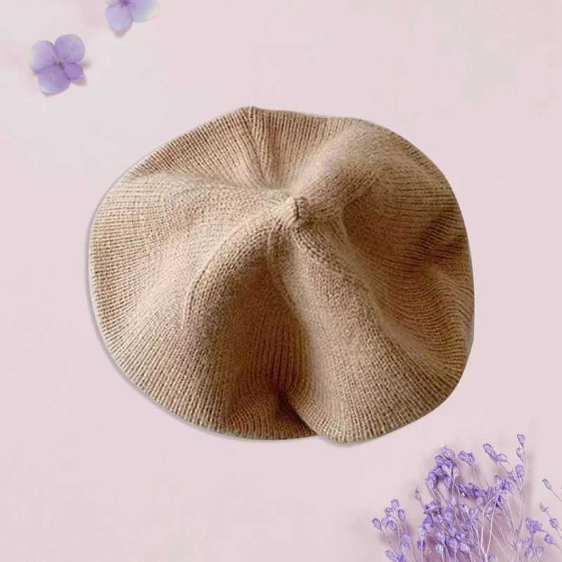 Infant Baby Boy Girl Beret Hat Vintage Solid Color Knitted Caps Casual Toddlers Warm Hat for Spring Fall LX241018