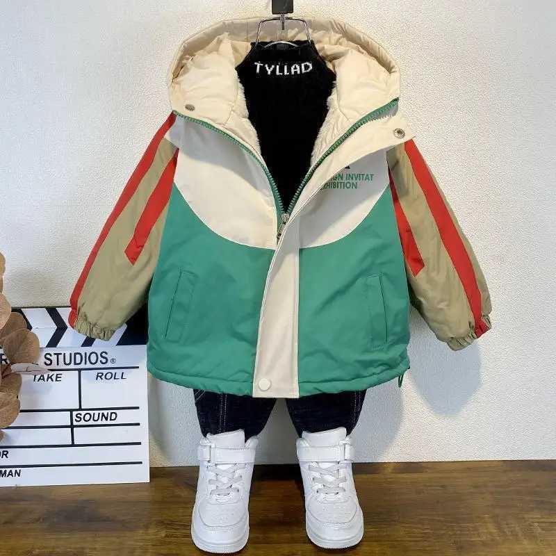 Boys outerwear cotton windproof outerwear cardigan woolen sweater Spring and Autumn Christmas gift warm childrens clothing M241018