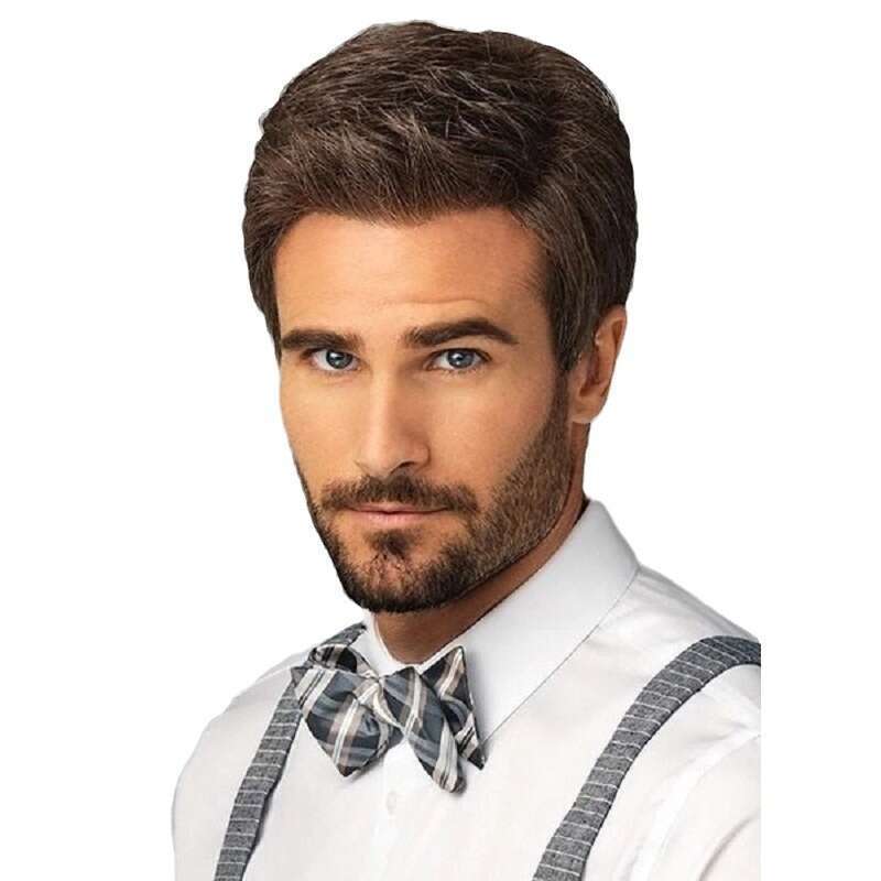 Men's New Synthetic Short Hair Wig, Overseas Xuchang