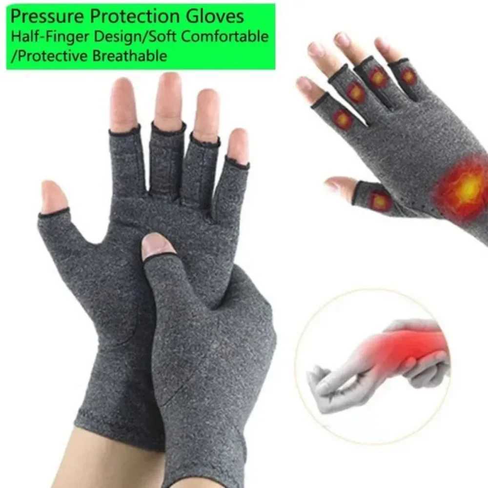 1. Half finger gloves arthritis gloves wrist support cotton joint pain Raleigh hand support wristband bicycle wrist wrap glovesW241018