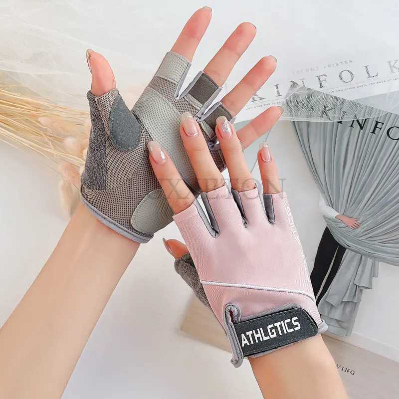 Gym Fitness Half Finger Gloves Bicycle Gloves Mens Construction Sports Gloves Anti slip Training Exercise Yoga Bicycle GlovesW241018