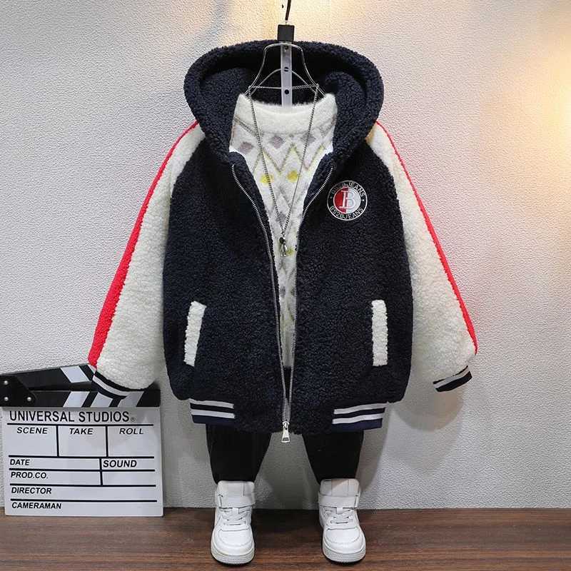 Boys cotton jacket windproof jacket casual winter autumn warm skiing Christmas gift childrens clothing M241018