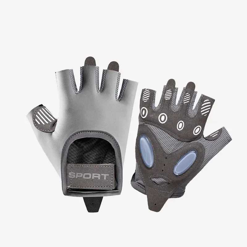 Womens sports gloves are suitable for outdoor sports. Non slip and shock-absorbing half finger gloves are durable and breathableW241018