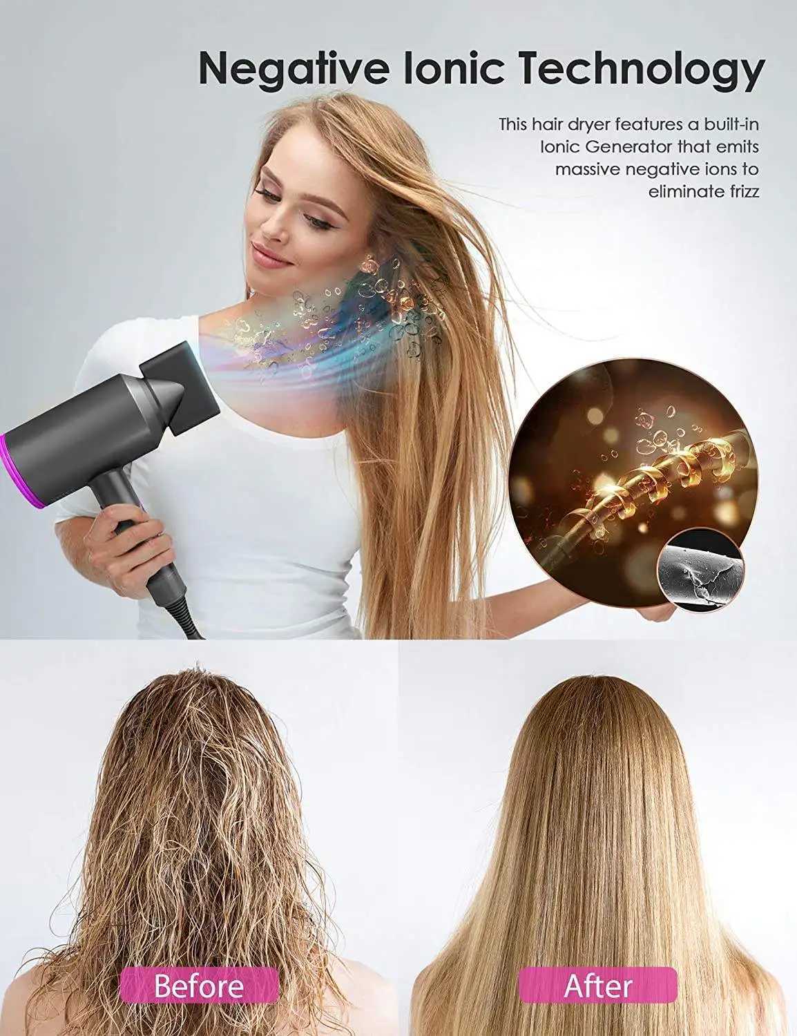 2000W Professional Hair dryer Negative Ion Hotel Hair Dryer Household Hand Blow Dryers Salon Hair DryerXJ241017