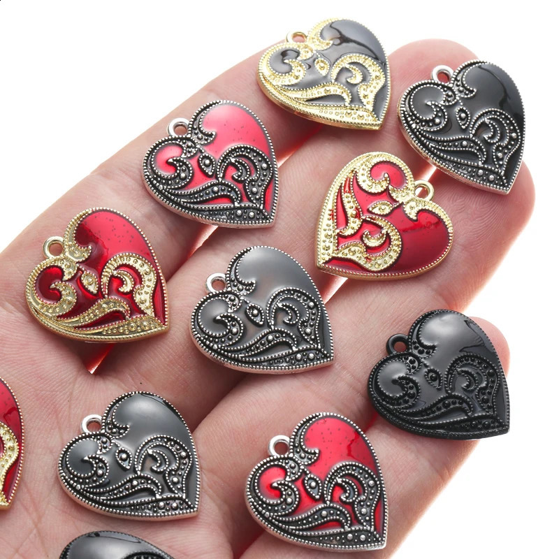 Trendy 10pcslot Eye Heart Shape Charms Pendant DIY Earrings Necklace for Jewelry Making Accessories 2321mm 241010
