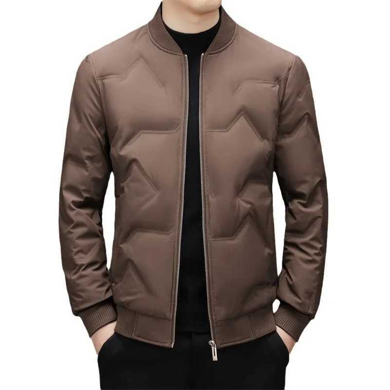2024 Mens Autumn and Winter New Baseball Collar down Jacket Youth Short Simple Warm down Jacket LX241018