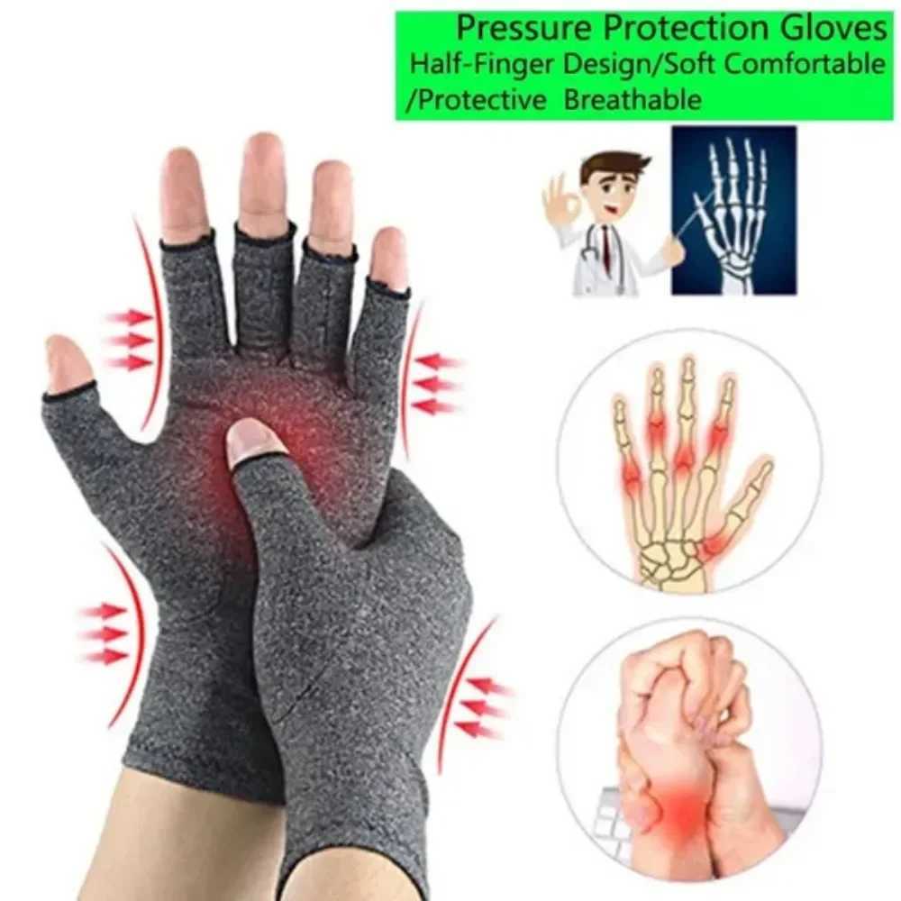 1. Half finger gloves arthritis gloves wrist support cotton joint pain Raleigh hand support wristband bicycle wrist wrap glovesW241018