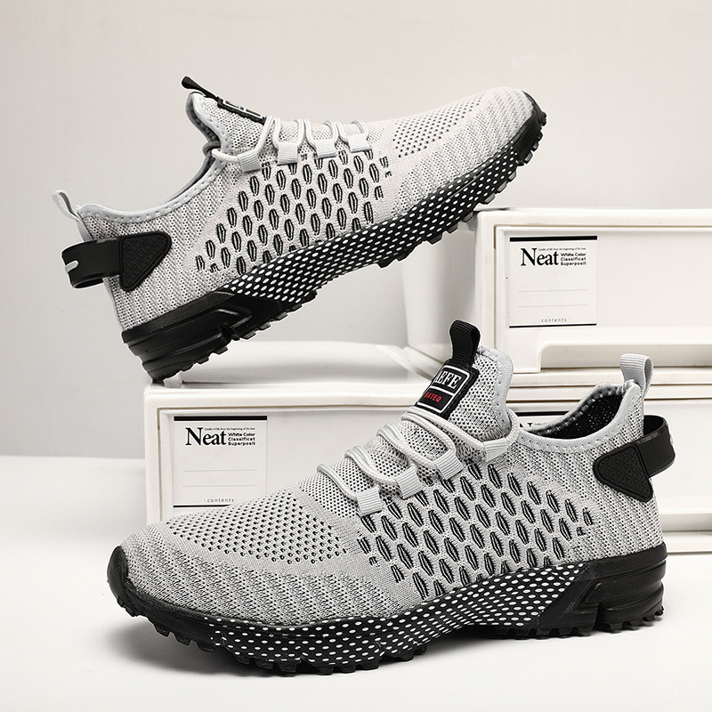 Sneakers Casual Sport Lace Up Summer Breathable Mesh Running For Men Lightweight Solid Color Tennis Shoes Ddmythur