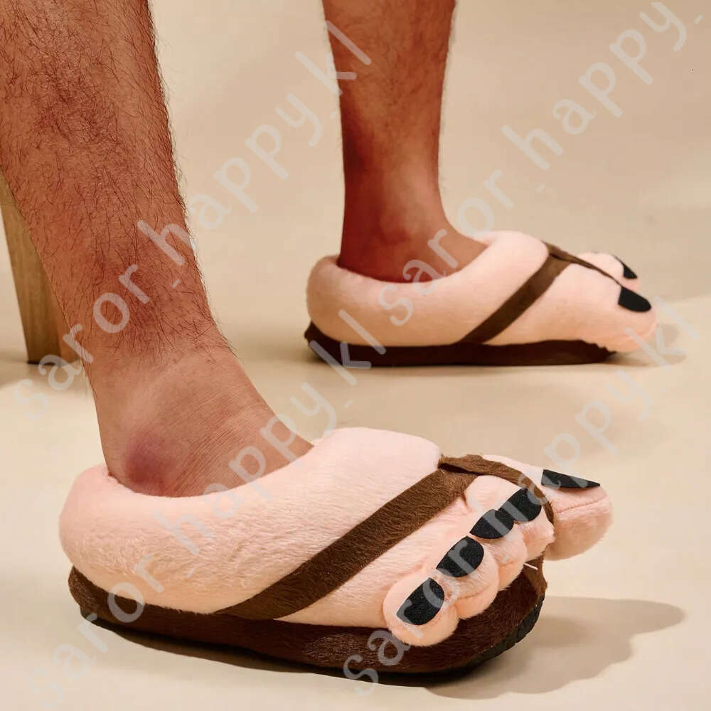 Fashionable Peculiar Foot Shape Funny Cartoon Funny Home Slippers Warm Anti-Slip Fun Slippers Bedroom Warm Shoes 357