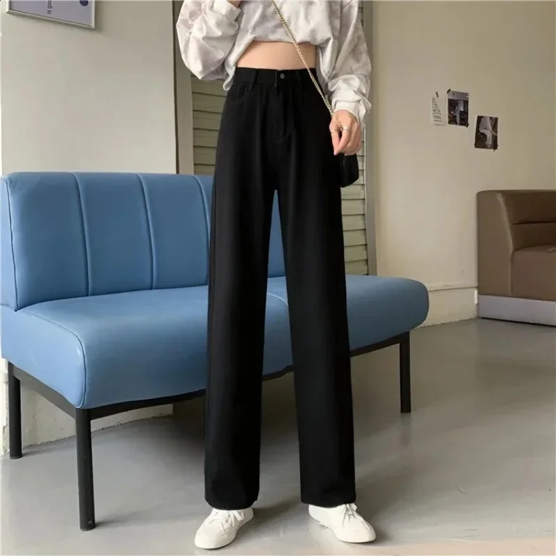 2024 womens denim jeans miscellaneous straight pants are comfortable exquisite and slim 241007