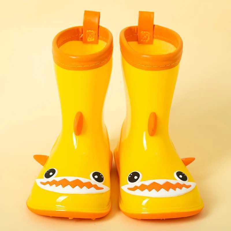 Boots Children Rainboots Cute Waterproof Baby Boys and Girls Non-slip Rainy Days Water Shoes 2023 Four Seasons Kids Versatile H241018