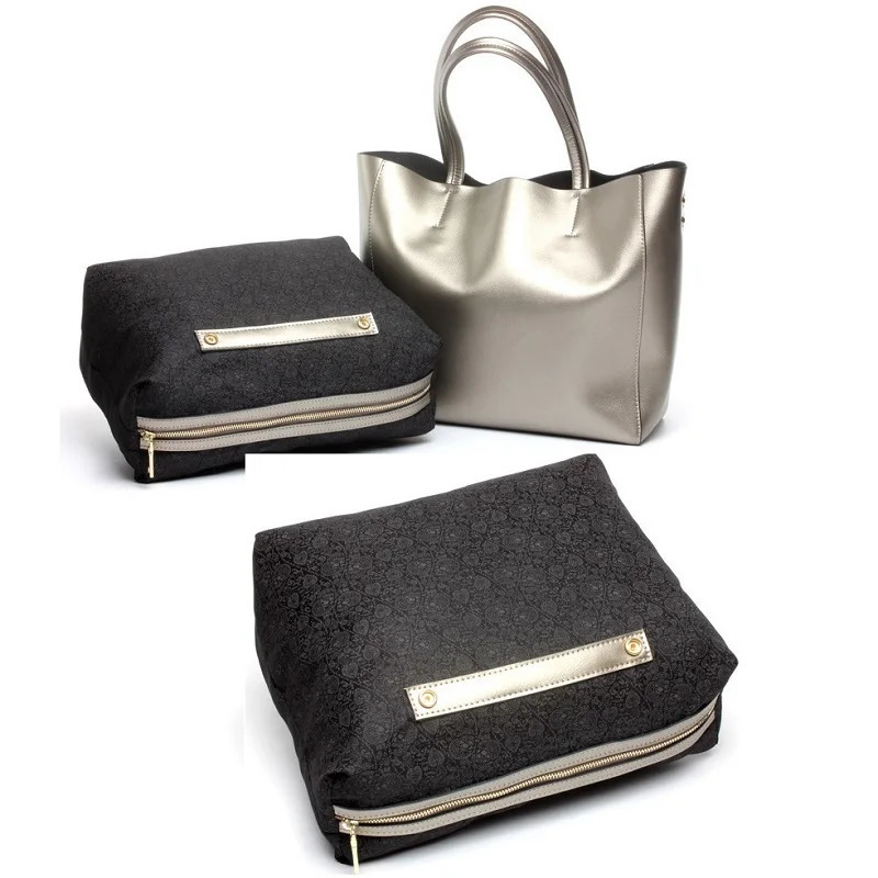Silver handbag er bag womens genuine leather shopping fashion handbag womens top bag womens shoulder bag241018
