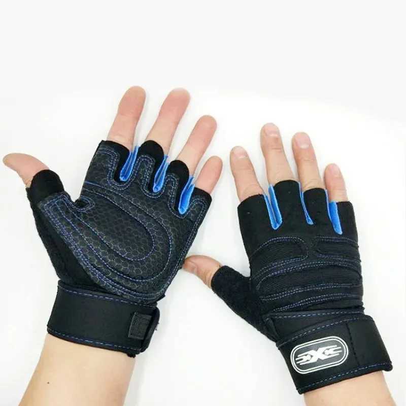 New anti slip and wear-resistant half finger gloves for mens outdoor sports cycling gloves gym weightlifting and fitness training glovesW241018