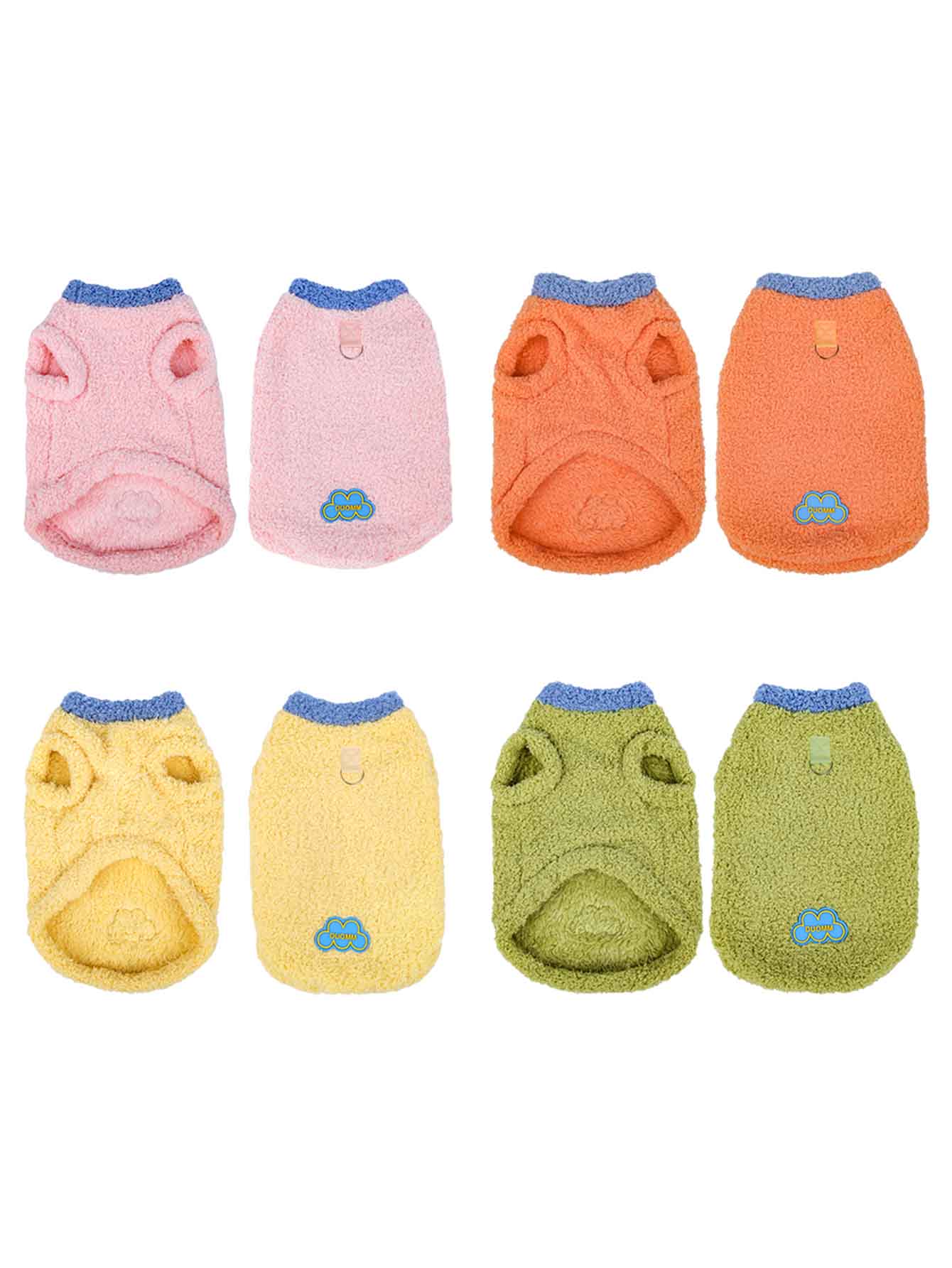 Cross border new fleece pet clothes with fleece added in autumn and winter, vest style, winter pet dog cotton clothes for warmth wholesale