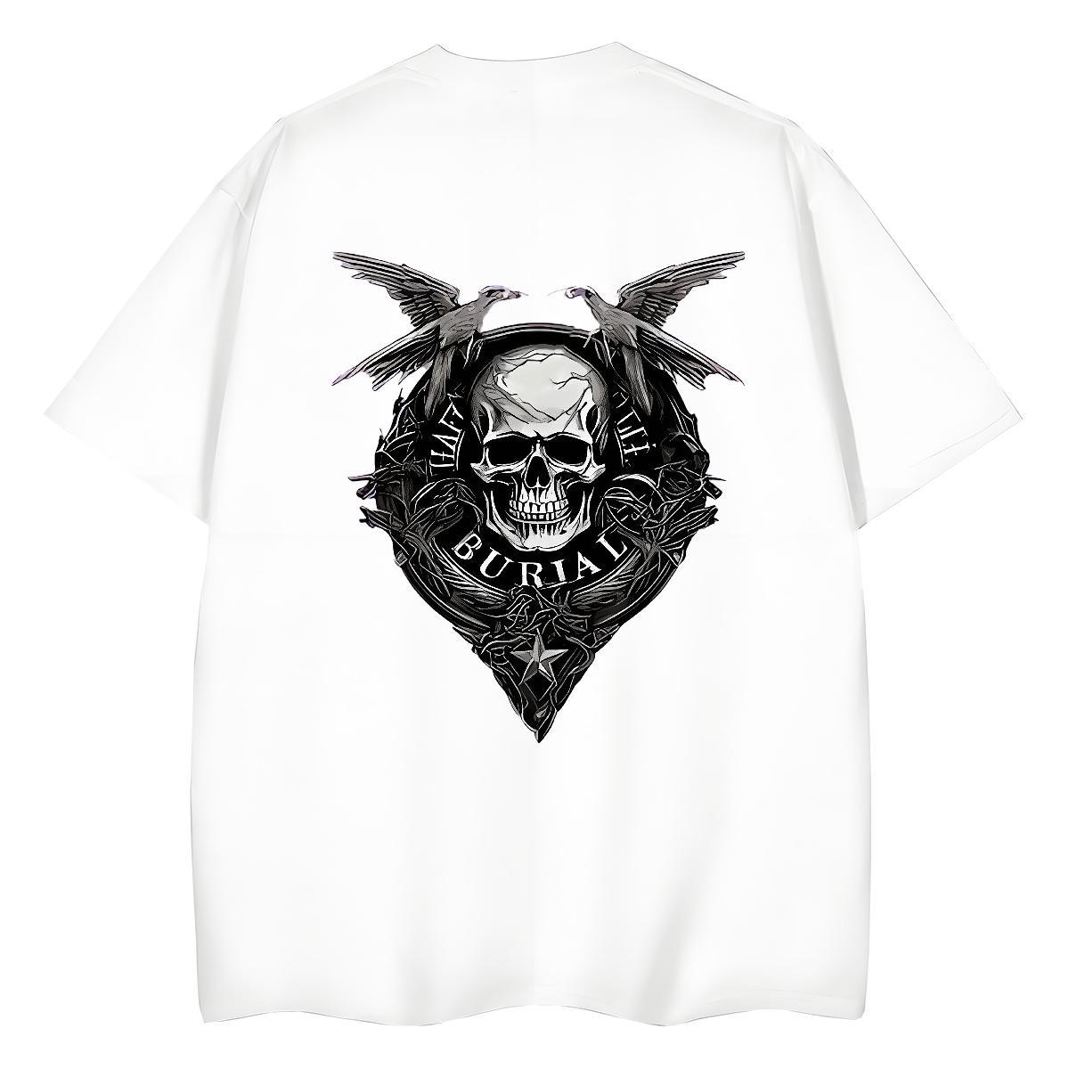 Brand Woman T Shirts 230g Cotton Breathable Short Sleeve Sports Street Wear skull Women Tees Nice Custom Printing Tops Shirt