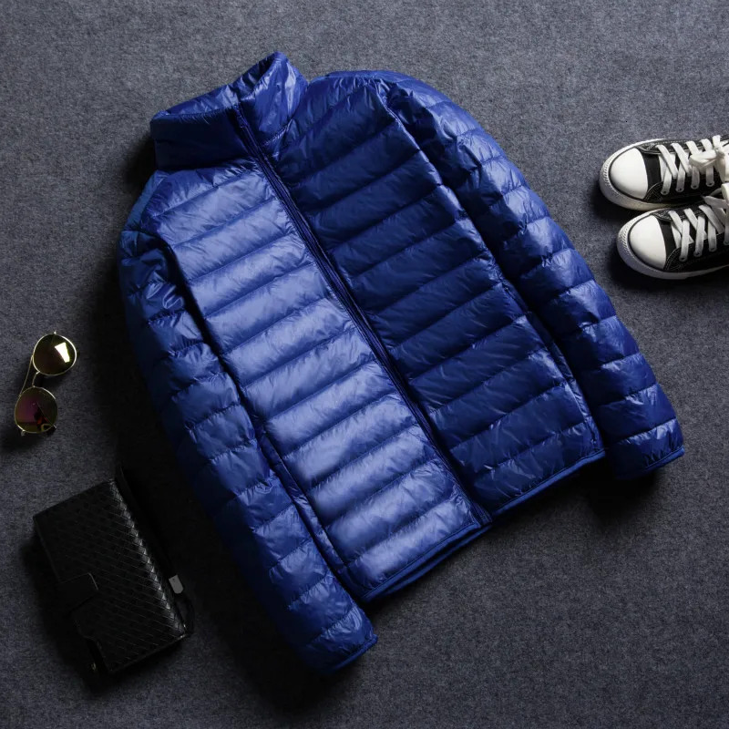 7 Colors Lightweight Water-Resistant Packable Puffer 2024 New Spring Autumn Mens Stand Collar Casual Down Jacket