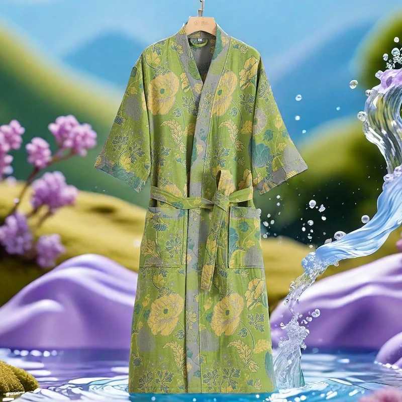 Night Wears Nightgowns Female Kimono Sleepwear Casual Peignoir Femme New Spring Autumn Bathrobe Women Loose Waffle Morning RobeXJ241018