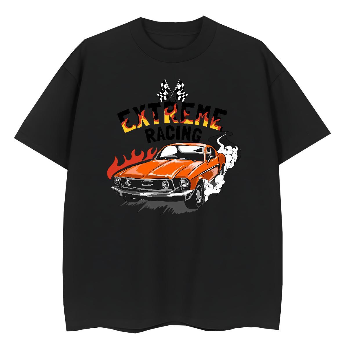 Factory Direct Womens T Shirts 230g Cotton Breathable Short Sleeve Outdoor car Tshirt for Man Woman Female Black White Tops Shirt