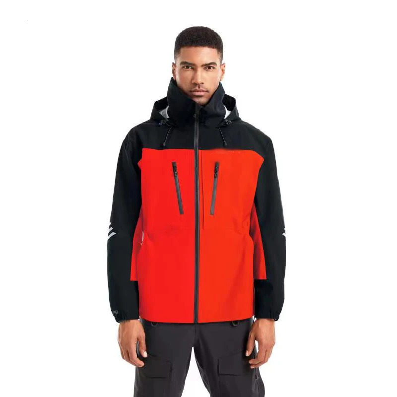 Mens Waterproof Pro Dry Fishing Jacket Breathable Outwear Seafaring with Hidden Hat 241018