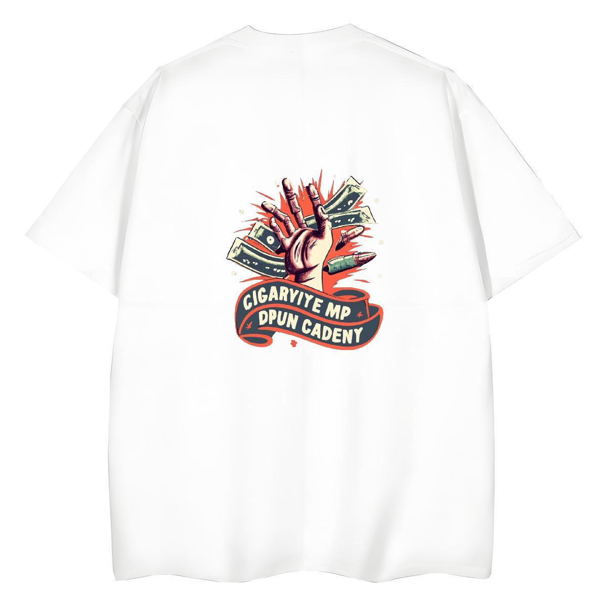 DIY Woman T Shirts 230g 100% Cotton O Neck Short Sleeves Spring Summer skull Couples T Shirts Loose fit DIY Anime Printed Tee Shirt