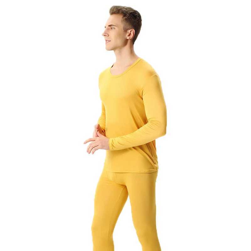 Men's Thermal Underwear 8XL 9XL large mens long Johns Modal cotton thermal underwear set elastic ultra-thin warm autumn thermal underwear Y241018