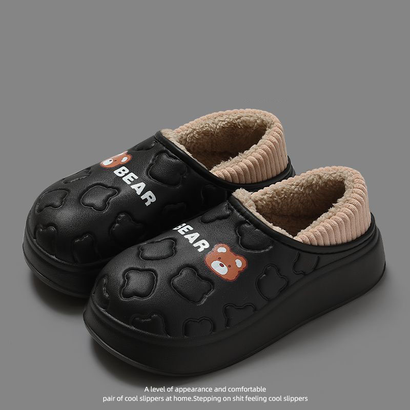 Indoor Waterproonti-Slip Warm Cotton Couple's Slippers for Autumn and Winter 2024